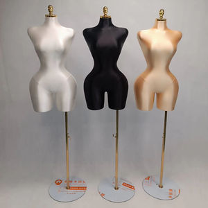 Maniquí femenino con curvas para tienda de sastre, tela moldeada de espuma, Hipbust ancho, ajustable, seguro, estantes de exhibición perforables - Product Image 3