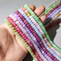 Collier de perles en quartzite et calcédoine, style nouveau, fait main, 5x8mm, coloré, en pierre naturelle, personnalisable, vente en gros