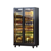 Réfrigérateur à porte en verre pour boissons de supermarché Refroidisseur de cola Armoire Réfrigérateur