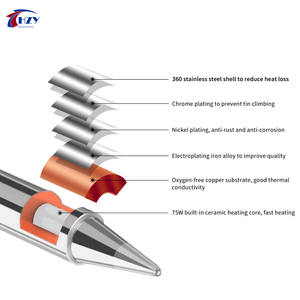 Hzy T12 I <span class=keywords><strong>J</strong></span> SK Chì Miễn Phí Hàn Sắt Mẹo Hàn Với Đồng Nhiệt Sắc Nét Thẳng Đường Cong Arc Lưỡi Mẹo Điện Thoại Sửa Chữa Công Cụ - Product Image 2