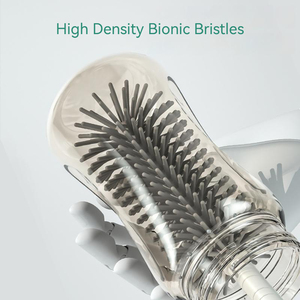 3 in 1 Baby Water Bottle 360 Degree Rotating Straw Nipple <strong>Nylon</strong> <strong>Brush</strong> Cup Cleaning Silicone <strong>Brush</strong> Set with Storage Drying Rack