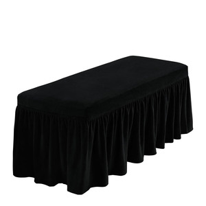 Housse de table de massage pour salon de beauté et spa, ensemble complet avec jupe de table, en polyester 300 fils, tissé uni teint, 40 TY-0911-13, coloré - Product Image 1