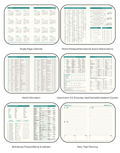 Agenda de planification avec reliure cousue, version anglaise, calendrier annuel, mois, <span class=keywords><strong>semaine</strong></span>, efficacité au travail - Product Image 3