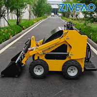 Minipala Compatta ZIVEAO con Benna da 0,1m³, Peso Operativo 1240kg, Piccola Pala per Agricoltura e Paesaggistica, Esportazione