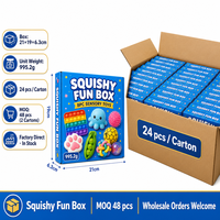 Southpeak Toy Squishy Fun Box 8PC Jouets sensoriels à presser Axolotl Mesh Ball Butter Ice Cube Galaxy Bao BOSS 21x19cm MOQ48 OEM WS
