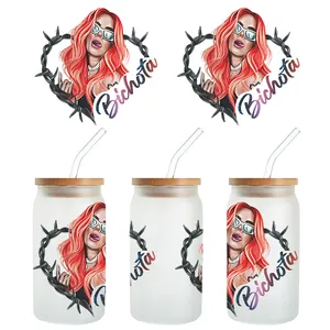 Factory Direct Pop Art Original Design Jokerand Harleen Quinzel 16oz UV DTF 3D Transfer Stickers