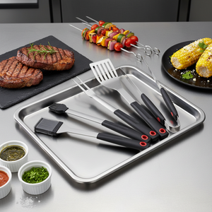 Vente flash : ensembles d'outils de <span class=keywords><strong>barbecue</strong></span>, accessoires de grillades avec spatule, fourchette, brosse et outils de <span class=keywords><strong>barbecue</strong></span> en acier inoxydable - Product Image 1