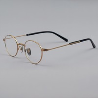 Nouvelles montures de lunettes unisexes en titane rétro, tendance, artistiques, légères, pour verres correcteurs, bloquant la lumière bleue