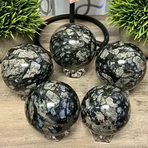 Bola de cristal natural Curación Cristal Energía Piedra Azul QueSera Llanite Esfera para decoración del hogar y regalo mineral - Product Image 1