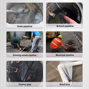 Điện áp lực cao đường ống nạo vét Máy làm sạch hộ gia đình dòng chảy lớn 11lpm unclogging máy với đôi ống Reel - Product Image 6