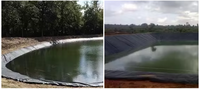 Feuille de géomembrane en polyéthylène haute densité (HDPE) industrielle, anti-UV, écologique, durable et imperméable pour étang de pisciculture de crevettes