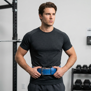Ceinture de musculation unisexe personnalisée en cuir de vachette, boucle robuste, douce, antidérapante, pour l'entraînement physique et la musculation, prix compétitif - Product Image 1