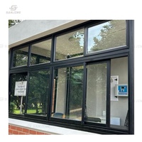 Ventanas y puertas estándar australianas europeas Ventana de aluminio insonorizada Ventanas de aluminio Ventana de aluminio