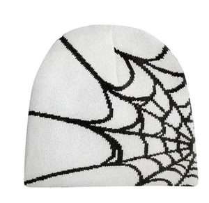 Unisex Mùa Đông Cuffless <span class=keywords><strong>Beanie</strong></span> <span class=keywords><strong>Hat</strong></span> Tùy Chỉnh Thiết Kế Dày Dệt Kim Spider Web Cap Với In Ấn Logo Mùa Thu Bãi Biển Cảnh Cho Nam Giới - Product Image 4