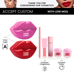 Kit Trucco Labbra in Confezione Regalo, Logo Personalizzato, <span class=keywords><strong>Set</strong></span> 5 Pezzi con Olio Labbra, Matita, Scrub, Maschera e Rossetto Liquido - Product Image 2