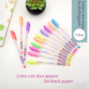 Set di 6/12 Penne Gel Fluorescenti dai Colori Vivaci |   <span class=keywords><strong>Inchiostro</strong></span> Continuo con <span class=keywords><strong>Pennino</strong></span> da 1.0mm <span class=keywords><strong>per</strong></span> Journaling, Disegno e Appunti - Product Image 2