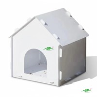 Prix bas, feuilles de plastique PP ondulé, impression personnalisable, maison pour animaux de compagnie, montage facile, robuste, durable, imperméable, résistant aux UV