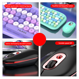 Juego de ratón y <span class=keywords><strong>teclado</strong></span> inalámbrico de 3 modos <span class=keywords><strong>Teclado</strong></span> silencioso Candy Teléfono móvil Laptop <span class=keywords><strong>Teclado</strong></span> de ratón universal - Product Image 3