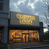 Enseigne lumineuse publicitaire avec logo, enseigne de bureau rétroéclairée à LED, boîte à lumière 3D, enseigne LED personnalisée pour entreprise