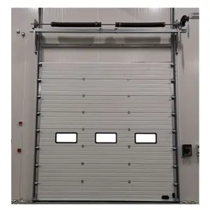 Portas seccionais industriais automobilizadas, portas seccionais de elevação vertical para portas de garagem