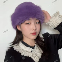 패션 여성 겨울 새로운 두꺼운 따뜻한 모조 모피 모자 다목적 플러시 모자 높은 질감 여성 모자