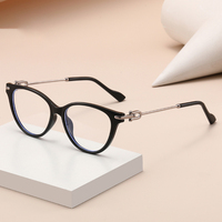 Lunettes de vue carrées œil de chat pour femmes, monture bicolore vintage, anti-lumière bleue, pour presbytie