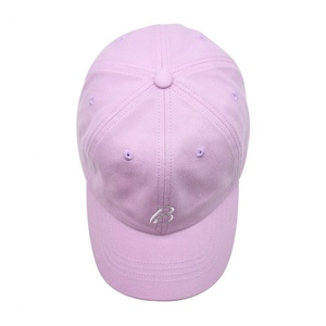 หมวกแก๊ปพ่อผ้าฝ้ายสำหรับทั้งชายและหญิงหมวกไม่มีโครงสร้าง6แผงปักโลโก้ได้ตามต้องการสีชมพู - Product Image 4