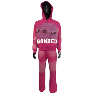 Sudadera con Capucha de Alta Calidad, Personalizada, con Bordado Desgastado, Unisex, Estampada, Lavada al Ácido, con Cremallera Completa, Estilo Urbano - Product Image 1