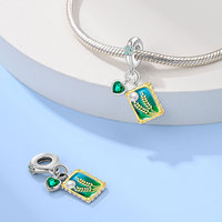 Promo Panas Liontin Perak 925 Bentuk Bunga Iris, Langit Berbintang, Bunga Matahari, dan Hati untuk Aksesoris Gelang Manik-Manik DIY, Perhiasan Fashion, Liontin Tetesan Minyak