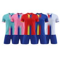Jersey Sepak Bola Latihan Custom Logo Unisex, Lengan Pendek Musim Panas, Cetak Heat-Transfer, Cepat Kering, Bernapas, OEM Grosir