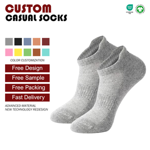 High Quality Cotton Youth Spring Ankle <strong>Socks</strong> For Men Trendy White With Custom Logo Hand Drawn Digitally Printed Body Cuff - Product Image 2