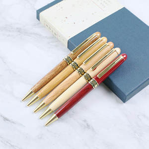 Stylo en bambou personnalisé avec logo d'usine, emballage d'hôtel, stylo de luxe écologique, papeterie, ensemble de stylos en bois - Product Image 1