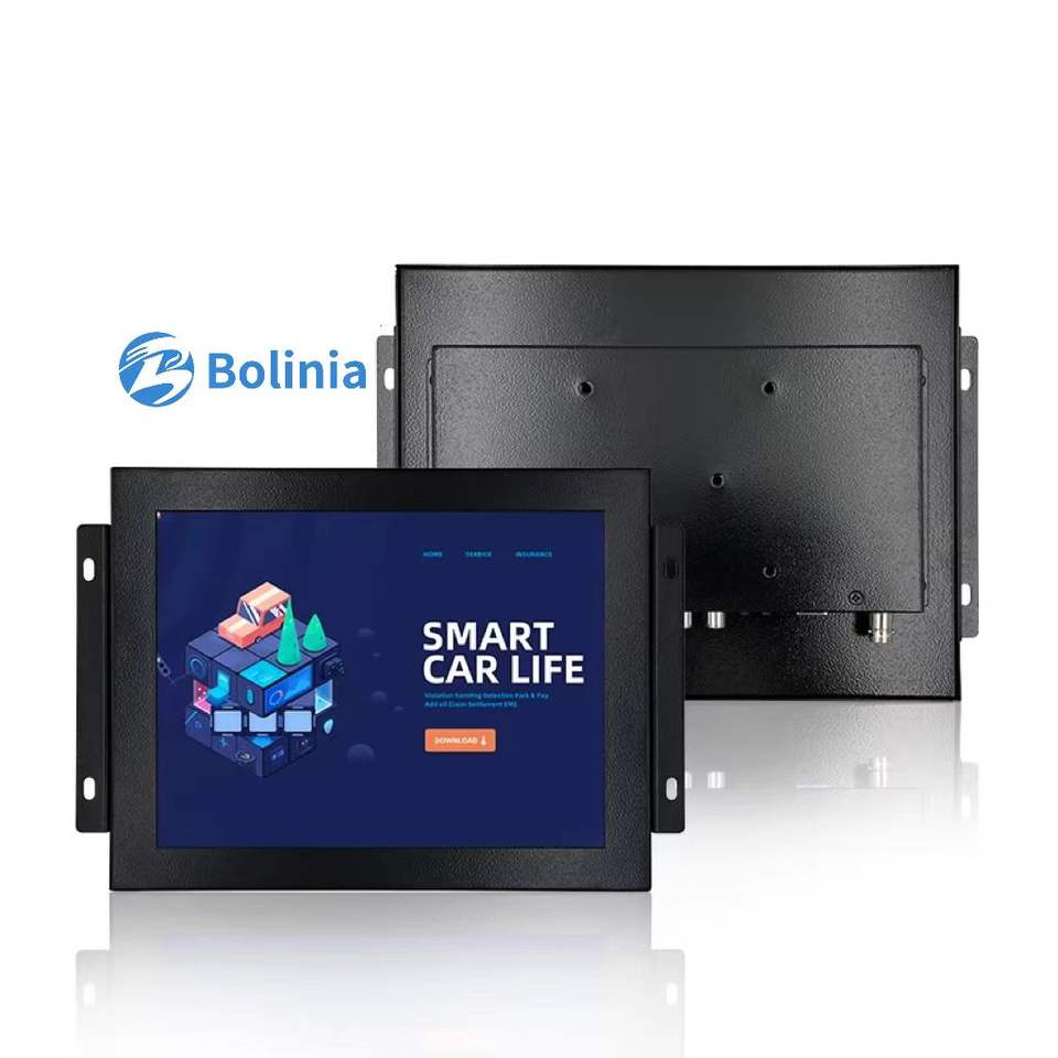 10 / 10.1 Inch Resistive Touch square Screen Mini Industrial Panel Monitor for 4:3 Open Frame Embedded Computer Metal case