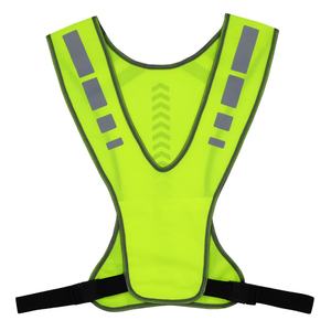 Gilet sportivo da ciclismo arancione verde personalizzato transfrontaliero abbigliamento di sicurezza riflettente popolare per la corsa notturna in poliestere - Product Image 1