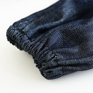 Denim Sleeve <b>Protectors</b> Dark Blue Elastic Flat Cut Long Canvas Wear Resistant For Workshop Use - Product Image 1