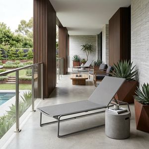 Chaise longue en aluminium à angle réglable personnalisable, adaptée à la plage, aux zones en <span class=keywords><strong>bord</strong></span> <span class=keywords><strong>de</strong></span> <span class=keywords><strong>mer</strong></span>, aux stations balnéaires, aux hôtels et aux zones <span class=keywords><strong>de</strong></span> <span class=keywords><strong>spa</strong></span> - Product Image 3
