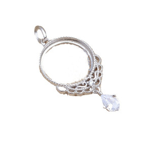 Composant de bijoux vide pour boucles d'oreilles rétro à pampilles, en argent S925, avec plateau Mabei pour perle de 14,6 mm - Product Image 3