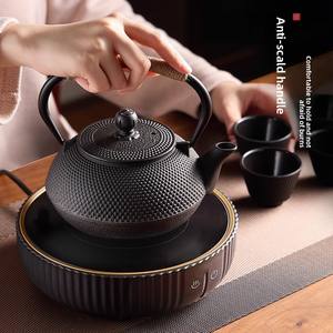 غلاية حديدية يابانية طراز قديم يدوية الصنع غير مغلفة بالصب لأداة منزلية لغلي الماء وتخمير الشاي - Product Image 6