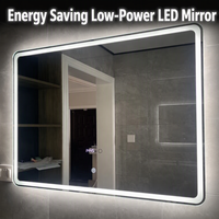 Miroir LED intelligent mural à haute luminosité Shunhua avec capteur tactile et lumière réglable pour l'installation dans les toilettes des centres commerciaux