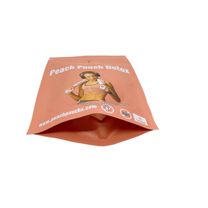 Sacs d'emballage alimentaire en plastique à fermeture éclair, sachets refermables, pochette debout, personnalisés pour épices en poudre, 100 unités - Product Image 3