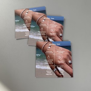 Tarjetas de Cuidado de Joyería Personalizadas y Etiquetas Colgantes para Collares, Tarjetas de Regalo Impresas para Empaque de Collares y Aretes con Logotipo de Marca - Product Image 4