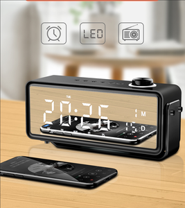 Yayusi K5 Retro Creative Design Bluetooth <strong>Speaker</strong> LCD Screen Time Dual Clock Display AUX U-disk TF FM Multifunctional <strong>Speaker</strong> - Product Image 2