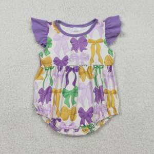 Mono Informal de Algodón y Elastano con Estampado y Cremallera para Bebés Niñas Recién Nacidas, Estilo Mardi Gras, Ropa de Bebé - Product Image 2
