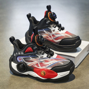 Cotton Outsole Mesh Lining Children's Athletic Sneakers Toe Fashion <strong>Outdoor</strong> Sports Court Running <strong>Shoes</strong> <strong>Basketball</strong> - Product Image 2