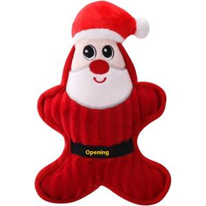 高品質ぬいぐるみ犬用おもちゃ、丈夫で鳴き笛が鳴る、噛みつきに強い、クリスマスサンタ、ペンギン、雪だるまスタイルの漫画バッグ - Product Image 5