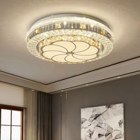 Plafonnier LED rond en cristal pour chambre principale, chambre moderne et simple, balcon, vente directe usine, lampe de chambre 2026