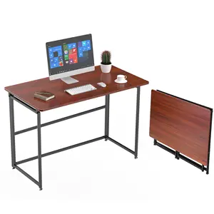 ERK-FT-43T-V2 Modern Office Furniture Folding Wooden Textured Table Top Office Furniture Office Desk Computer Desk