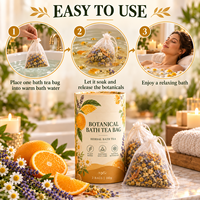 Sachet de bain aux herbes botaniques avec pétales de rose, camomille, lavande et eucalyptus, emballage OEM sous marque privée