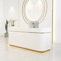 Bureau de caisse moderne, Boutique, caisse blanche, caisse enregistreuse, caisse enregistreuse, comptoir en bois, réception, réception, réception
