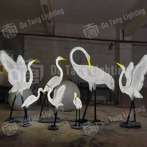 IP65 Waterproof Fiberglass Flying Egret Modeling <b>Light</b> LED Bird Sculpture <b>Light</b> Outdoor Garden <b>Pond</b> Landscape Lamp - Product Image 2